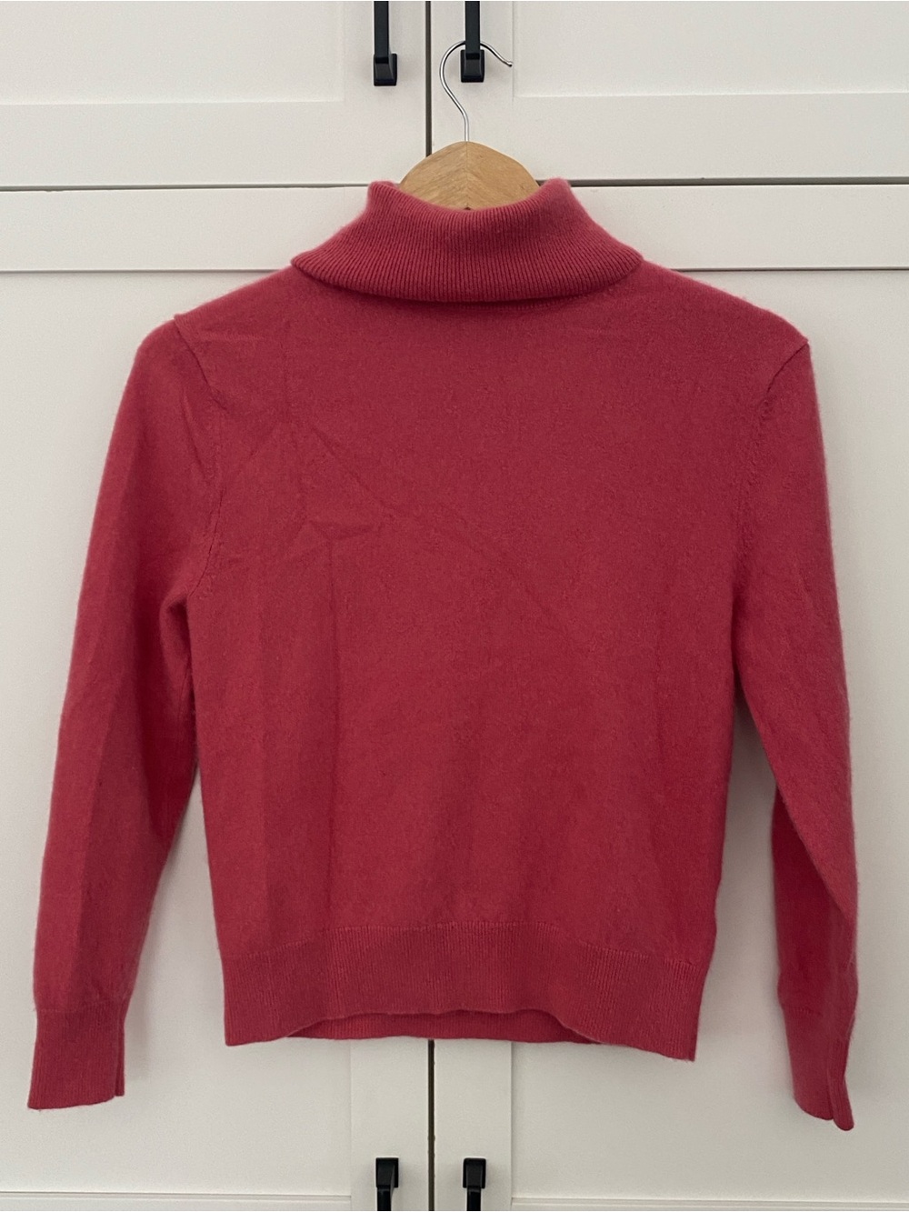 Uniqlo 100% Cashmere Rose-Pink Turtleneck Sweater Soft Pretty Casual Chic Sz XS